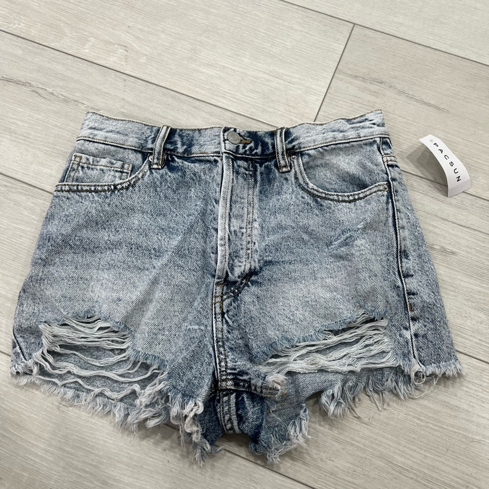 Pacsun Vintage High Rise Ripped Jean Shorts